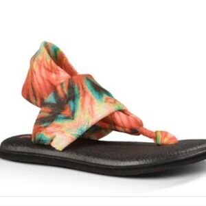 Sanuk Women Yoga Outdoor Comfort Flip Flop Flats Slingback Sandals Shoes 9